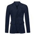 thumbnail image 5 of Men's Vintage Corduroy Blazer Casual Work Wear Single Breasted Sports Coat Fashion Solid Color Formal Classic Jacket with Pockets, 5 of 6