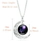 thumbnail image 5 of Collar de luna de 12 constelaciones Collar de astrología Collar con colgante de cuentas de vidrio de galaxia y luna creciente, collar de joyería de plata de ley, joyería ideal, 5 of 5