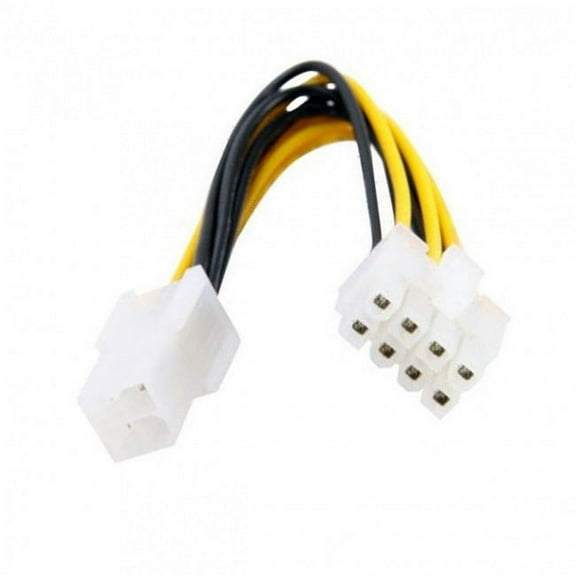 JSER 10cm 4Pin to 8 Pin EPS 12V ATX Motherboard Power Supply Adapter Converter Cable