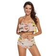 thumbnail image 2 of Ckdifva Lemon Duck Leaves Womens High Waisted Bikini Set Two Piece Swimsuit Bathing Suits, 2 of 5