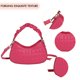 thumbnail image 2 of Bolsa De Hombro Bolsa de hombro para mujer Bolsa bandolera de PU Bolsa de mensajero informal plisado (Rosa roja) Sywqhk Para Estrenar, 2 of 3
