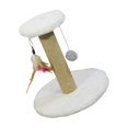 thumbnail image 1 of Wweixi Poteau à Gratter pour Chat Cadeau Durable pour Chatons Fournitures Rond Blanc, 1 of 9