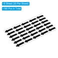 thumbnail image 3 of Uxcell Small Arrow Sticker Label 1.2'' x 0.47'' 180 in 6 Sheets Adhesive Color Coding Decal Black, 3 of 6