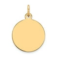 thumbnail image 1 of 14k Plain .013 Gauge Circular Engravable Disc Charm in 14k Yellow Gold, 1 of 1