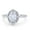 Cubic Zirconia, variant on Co. Halo Ballerina Style Oval Women Engagement Ring White Opal 925 Sterling Silver