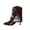 Brown, variant on Women's Kitten Mid Calf Boots Pointed Toe Slip On Anti Slip Fall Office Trendy Boots Black 6