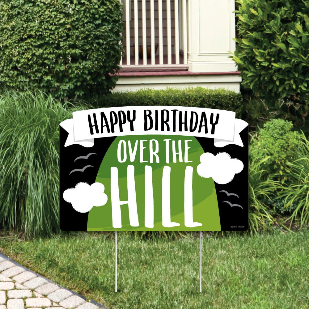 Over the Hill Birthday Birthday Party Yard Sign Lawn Decorations