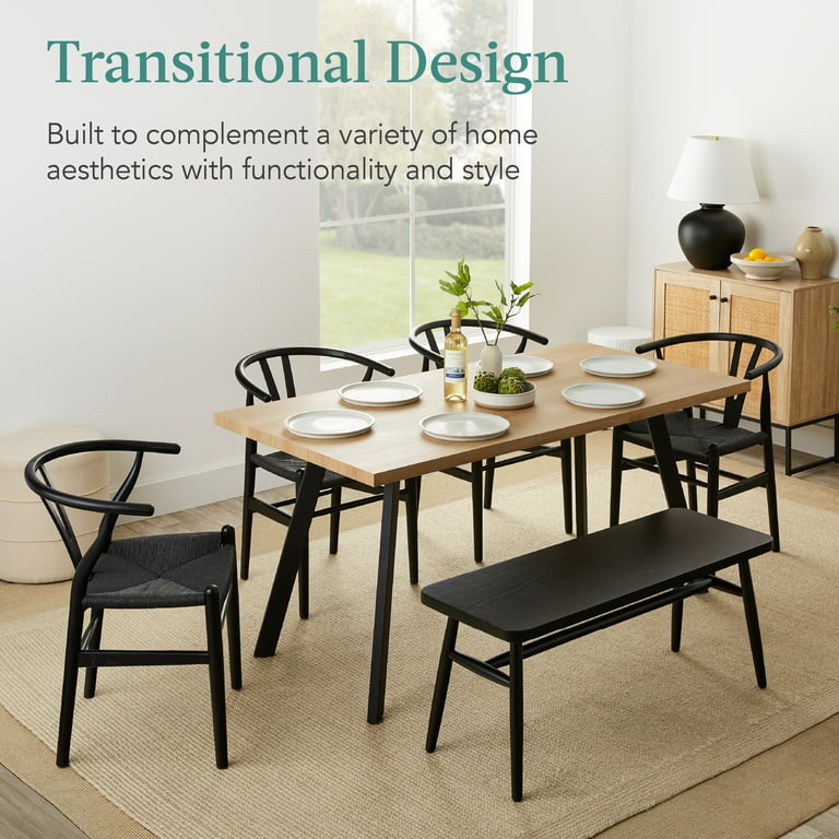 Best Choice Products 47 to 63in Modern Extendable Dining Table for