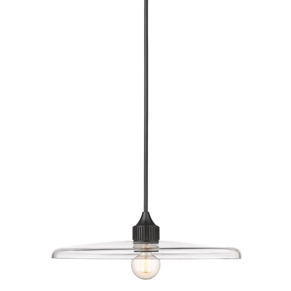 1 Light Pendant In Modern Style-6.75 Inches Tall And 24 Inches Wide-Matte Black Finish-Clear Glass Color Z-Lite 821P24-Mb