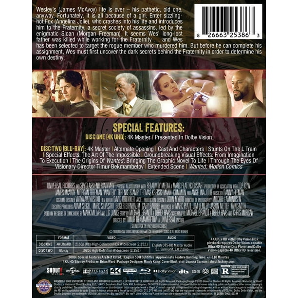 Wanted (Steelbook) (4K Ultra HD Blu-ray), Action, Shout! Factory