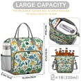 thumbnail image 5 of LightColor Dinosaurs Floral Pattern Womens Lunch Box for Work,Insulated Large Lunch Bag for Tween and Teen,Loncheras Para Mujer,Leakproof Adult Lunch Bag for Work,Beach,Travel,Picnic,Camping, 5 of 7