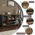 thumbnail image 7 of Industrial Coffee Bar Cabinet, Wine Bar Cabinet for Liquor and Glasses, Liquor Cabinet with wine Rack Storage, Wood Metal Sideboard Buffet Cabinet for Home Kitchen Dining, Rustic B, 7 of 7
