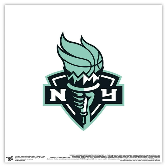 Gallery Pops WNBA New York Liberty - Primary Logo Wall Art, Unframed Version, 12" x 12"