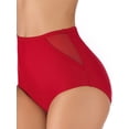 thumbnail image 4 of Sexy Dance Women Swim Bottom High Waist Bikini Short Briefs Tummy Control Tankini Solid Bathing Suit Red, 4 of 6