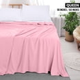 thumbnail image 2 of Sábana plana Utopia Bedding Queen de microfibra cepillada suave, rosa, 2 of 7