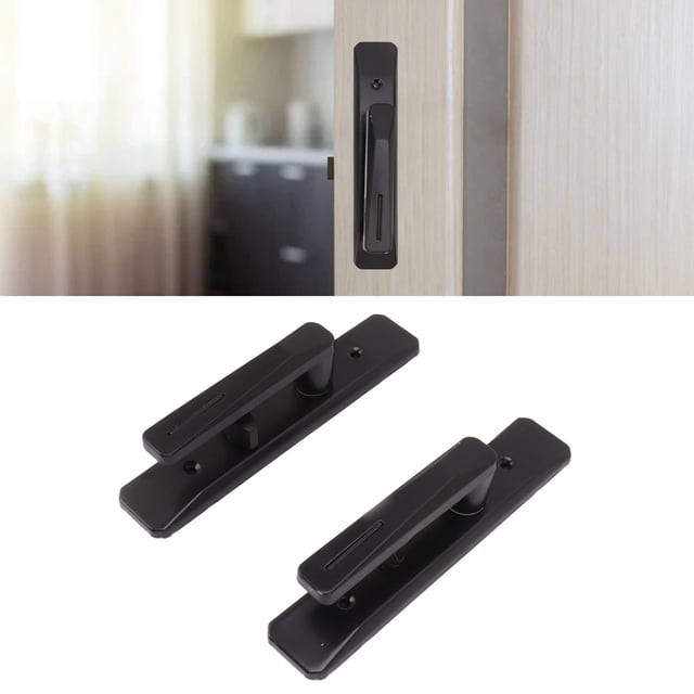 Rectangular Door Handle Locks, Portable Privacy Door Levers Security Door Handle Reversible Gate Bath Door Handle Simple Locks Latch Hardware For Bedrooms Office