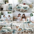 thumbnail image 5 of Blue Broccoli Duvet Cover Set Twin Size, Farmhouse Rustic Floral Retro Victorian Style 4 Piece Soft Microfiber Bedding Set with 1 Duvet Cover, 1 Flat Sheet, 2 Pillowcases, 5 of 9