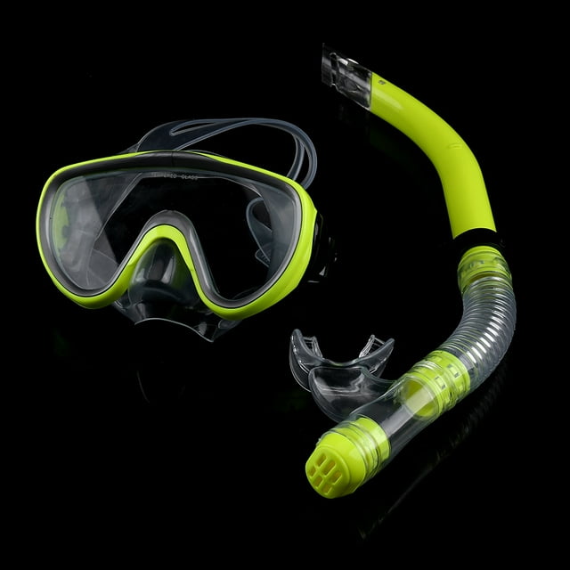 Tempered Glass , Snorkel Combo Set Convenient Adjustable Buckle For Diving For Swimming For Snorkeling