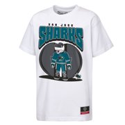 Youth Mitchell & Ness White San Jose Sharks Mascot Mania T-Shirt