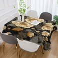 thumbnail image 5 of 54x72 Inch Tablecloth Polyester Square Tablecloth for Home Kitchen Dinner Decor Elegant Beige Floral, 5 of 9