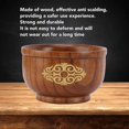thumbnail image 3 of Jujube wood rice bowl, anti-scalding, elegant and round, for kitchen, platinum and gold type, 3 of 4