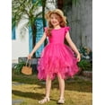 thumbnail image 3 of Arshiner Little Girls Tutu Dress Tulle Summer Princess Party Valentines Birthday Formal Dresses, 3 of 8