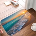 thumbnail image 5 of 1pc Beach at Sunset Absorbent Non-Slip Bathroom Thickened Flannel Rug Decor,Soft,Quick Drying,Suitable For Indoor/outdoor Use,Bathrooms,Bedrooms,Kitchens,Terrace,Laundry Rooms,16"x24", 5 of 9