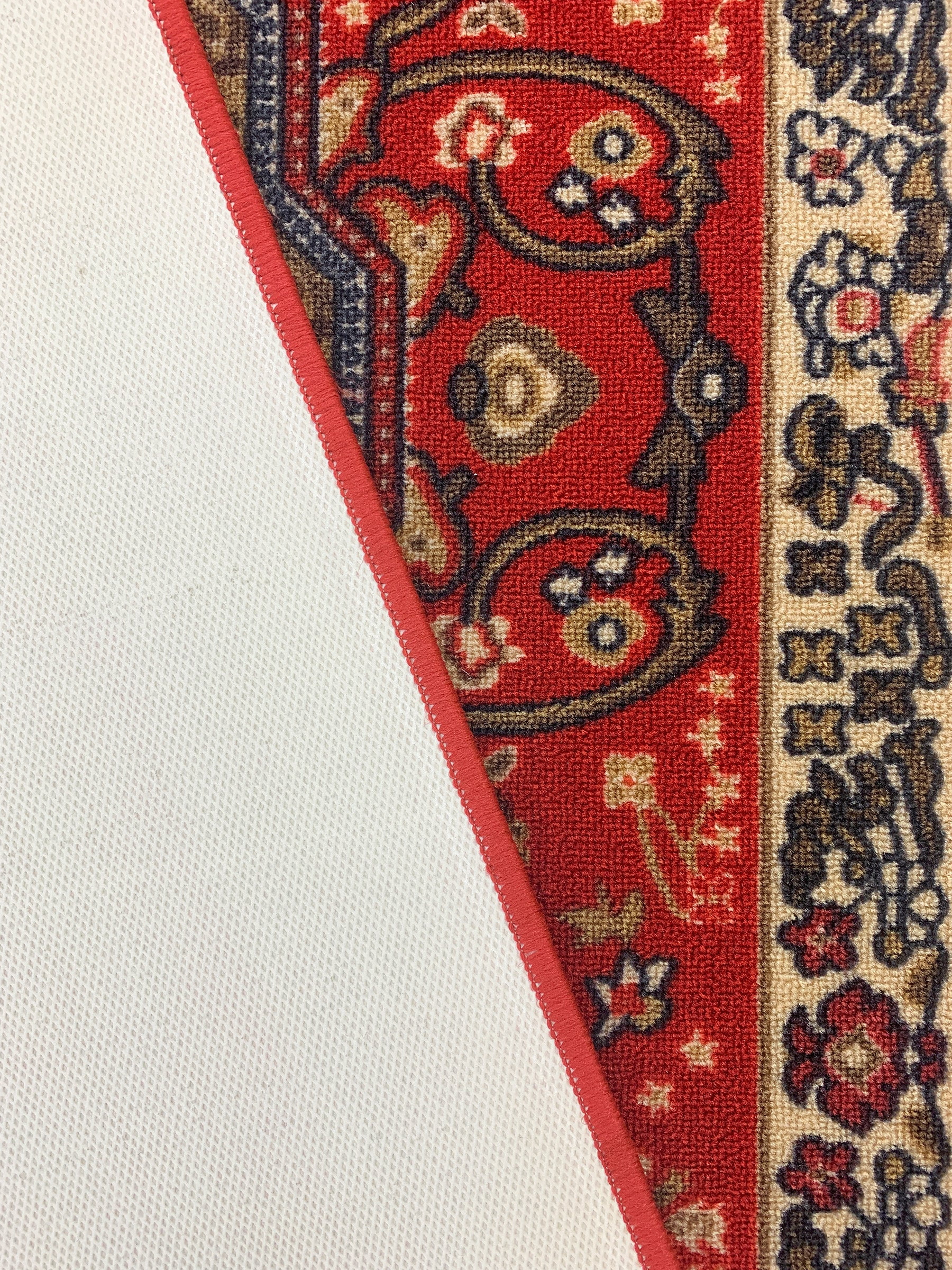 Extra-Long Low Pile Runner Rug Skid Resistant Backing Rug Runner Orient and Floral Red Cut to Size Roll Runner Rugs - 23 Feet x 26 Inch