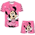thumbnail image 1 of Conjuntos de Mickey Mouse para bebé, trajes de Disney a la moda para niñas, camisetas de manga corta de verano + Pantalones cortos, 2 uds./trajes, ropa de 1 a 14 años, 12T Gao Jinjia LED, 1 of 2