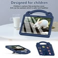 thumbnail image 4 of SaniMore EVA Kids Case for Samsung Galaxy Tab A7 10.4" 2020 (SM-T500/T505/T507), Skid-Proof Pen Slot Case for Boys Girls with Kickstand Handle Shockproof Cover for Samsung Tab A7, Navyblue, 4 of 7