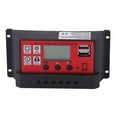 thumbnail image 2 of Controlador de carga solar Panel solar ajustable Batería Regulador inteligente con pantalla LCD 12V 24V10A, 2 of 15