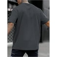thumbnail image 2 of [2025 New Model]【Hot】Round-neck short-sleeved T-shirtGORGLITTER Men's Crewneck T Shirt Letter Graphic Short Sleeve Casual Drop Shoulder Oversized TeeHip-hop street style, 2 of 8