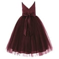 thumbnail image 2 of Ekidsbridal V-Neck Tulle Flower Girl Dress for Communion Baptism Formal Gown 218 10, 2 of 3