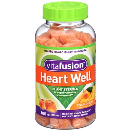 Vitafusion ™ coeur Well Peach Delight gélifiés 100 ct bouteilles en plastique