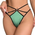 thumbnail image 2 of Aesthetic Dark Green And White Ripple Open Type Women's Panties Crotch Opening G-strings Thongs Lingeries Underwear, 2 of 7