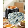 thumbnail image 4 of Blueberrys Leaves Toaster Cover 4 Slice, Large Kitchen Appliance Covers, Country Green Botanical Plants Toaster Oven Cover with Loop, Bread Machine Cover Polyester Dust Cover Protection, 4 of 4