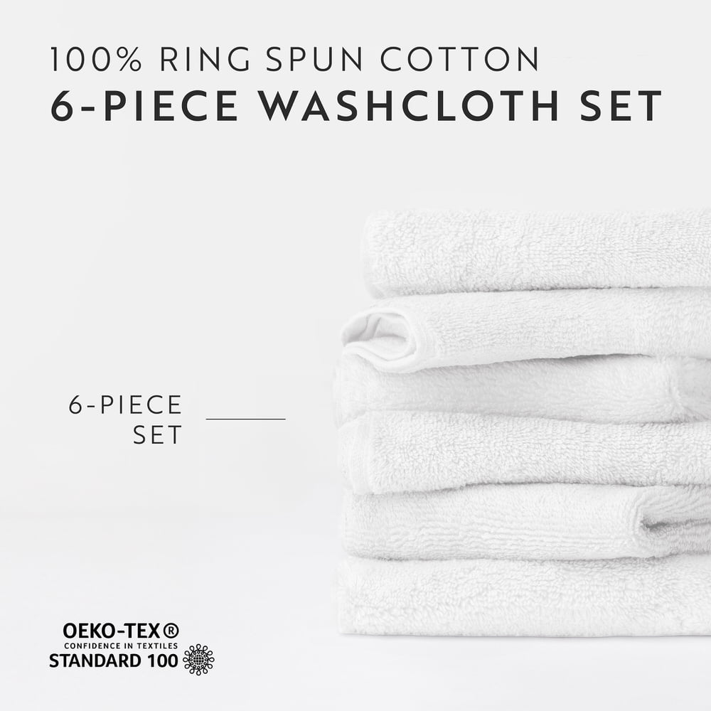 Noble Linens 6 pack Cotton Washcloths
