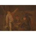 thumbnail image 2 of Pieter Hermansz. Verelst 24x18 Gold Ornate Framed and Double Matted Museum Art Print Titled - Peasants Drinking in a Barn (C. 1628 - C. 1650), 2 of 4