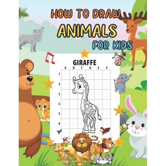 How To Draw Animals For Kids : Gift For Kid - Step By Step - Cute Animals (Paperback)