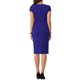 thumbnail image 3 of Vestidos midi casuales de oficina para mujeres Inspire Chic, con escote cuadrado y mangas cortas, color azul, 3 of 6