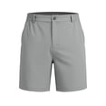 thumbnail image 4 of FRSASU Men's Solid Color Casual Work Pants with Side Pockets Length Half Shorts Pants Gray, 4 of 6