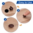 thumbnail image 3 of Uxcell 2000Pcs Screw Hole Plugs, 5mm(3/16") Dia Button Plugs Snap in Locking Hole Covers Flush Type Caps, Brown, 3 of 6
