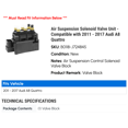 thumbnail image 2 of Air Suspension Solenoid Valve Unit - Compatible with 2011 - 2017 Audi A8 Quattro 2012 2013 2014 2015 2016, 2 of 2
