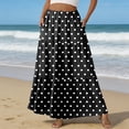 thumbnail image 2 of Women Polka Dot Maxi Skirt Elegant Bodycon A Line Flare Long Skirts Cute Dots Print Flowy Maxi Satin Skirt Vintage Streetwear, 2 of 6