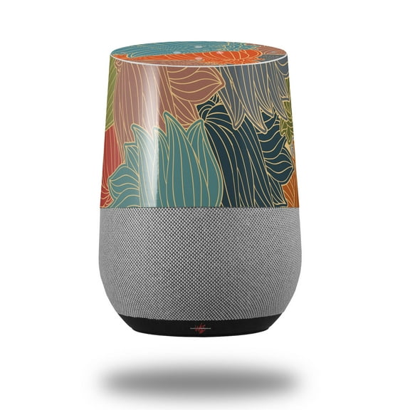 Decal Style Skin Wrap for Google Home Original - Flowers Pattern 03 (GOOGLE HOME NOT INCLUDED) by WraptorSkinz