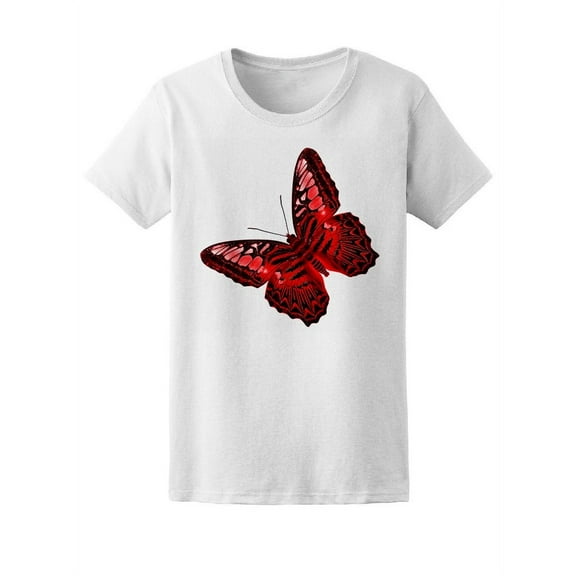 Grace Red Camouflage Butterfly T-Shirt Women -Image by Shutterstock, Female Medium