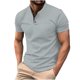 thumbnail image 2 of pstuiky camisetas para hombre, Blusa de cuello alto de manga corta con bolsillos y botones de color liso a la moda para hombre camisas casuales para hombre m, 2 of 5