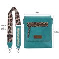 thumbnail image 3 of Montana West Crossbody Bags for Women with Dual Compartments Western Crossbody Purse with Leopard Print Guitar Strap, Turquoise, 3 of 8