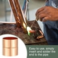 thumbnail image 3 of Uxcell 10 Pcs Copper Coupling, Pipe Fitting C x C Connector with Tube Stop (1" Nominal Size), 3 of 6