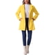 thumbnail image 2 of Abrigo de mujer INSPIRE CHIC de longitud media, con cuello alto, de un solo botón, abrigo de invierno, color amarillo, talla S, 2 of 6